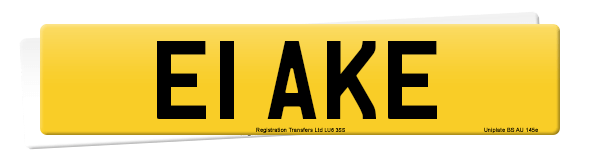 Registration number E1 AKE